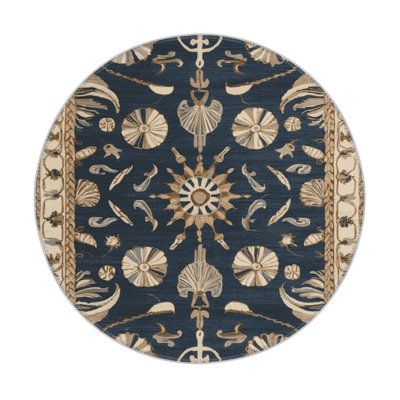 Turkish Black Indoor and Outdoor Area Rug