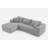 Boneless 108" Modern L-Shaped Compression Sectional Sofa With Chaise Deep Seat Corduroy Upholstered Couch-1463765494