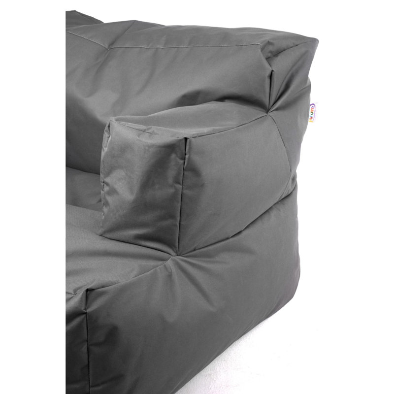 Cozy Grey Bean Bag Chair, 31.5 x 31.5 x 11.8 inches | Made with 100% Polyester and Waterproof Fabric | Filled with Recycled Styrofoam Bead Foam | Removable Zipped Cover, Perfect for Relaxation & Kids' Playroom