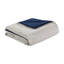 Édredon grand 7 pièces en bleu - Faux suède Édredon lavable à la machine, taies décoratives, coussins, jupe de lit inclus Détails de couture inclus-131375986-131375988