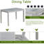 Ensemble de table de salle à manger 5 pièces avec table rectangulaire et chaises rembourrées, avec décoration en cristal pour une expérience culinaire élégante