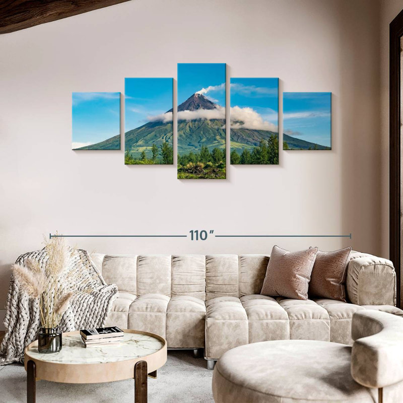 Cloudy Mayon Volcano
