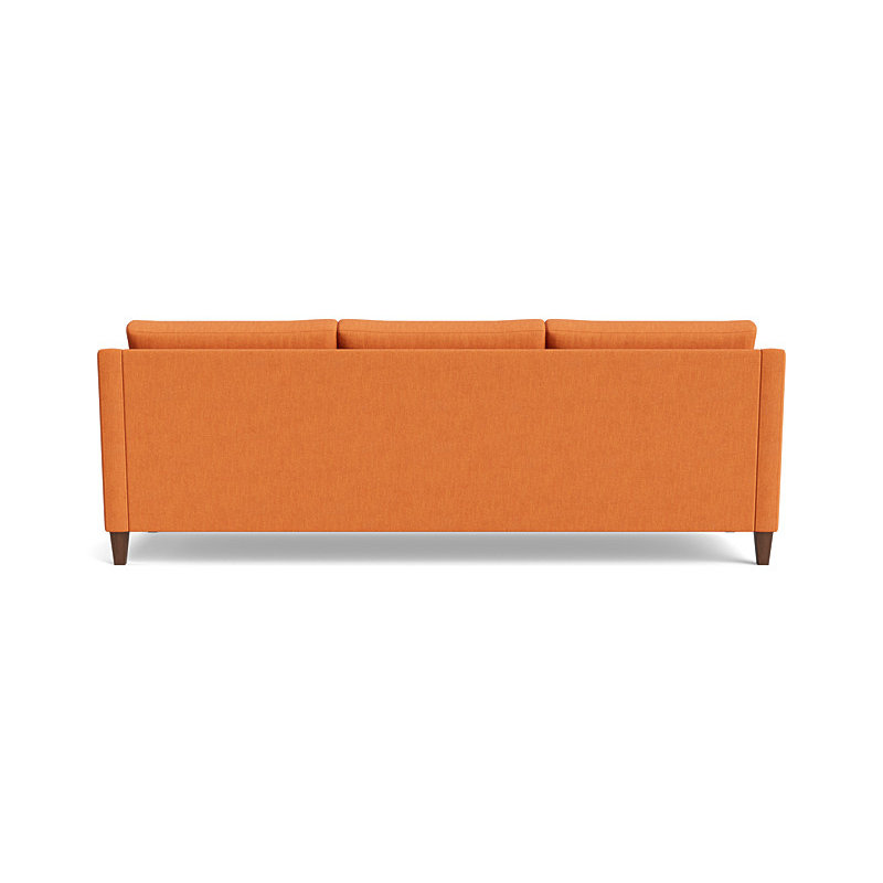 Vera Sofa (95"), Walnut Finish (Angled), Performance Weave - Carrot