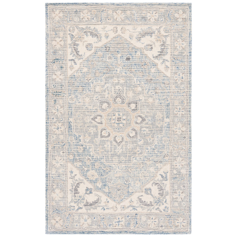 Tapis gris clair / ivoire Metro 617, Rectangle 6 pi x 9 pi
