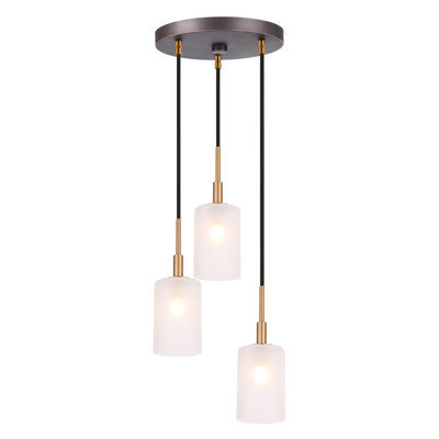 Luminaire suspendu cylindrique à 3 lumières Kylan
