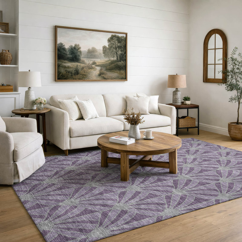 Tapis de qualité supérieure lavable à la machine Mayfield AMF2426, Mauve, 10 pi x 14 pi