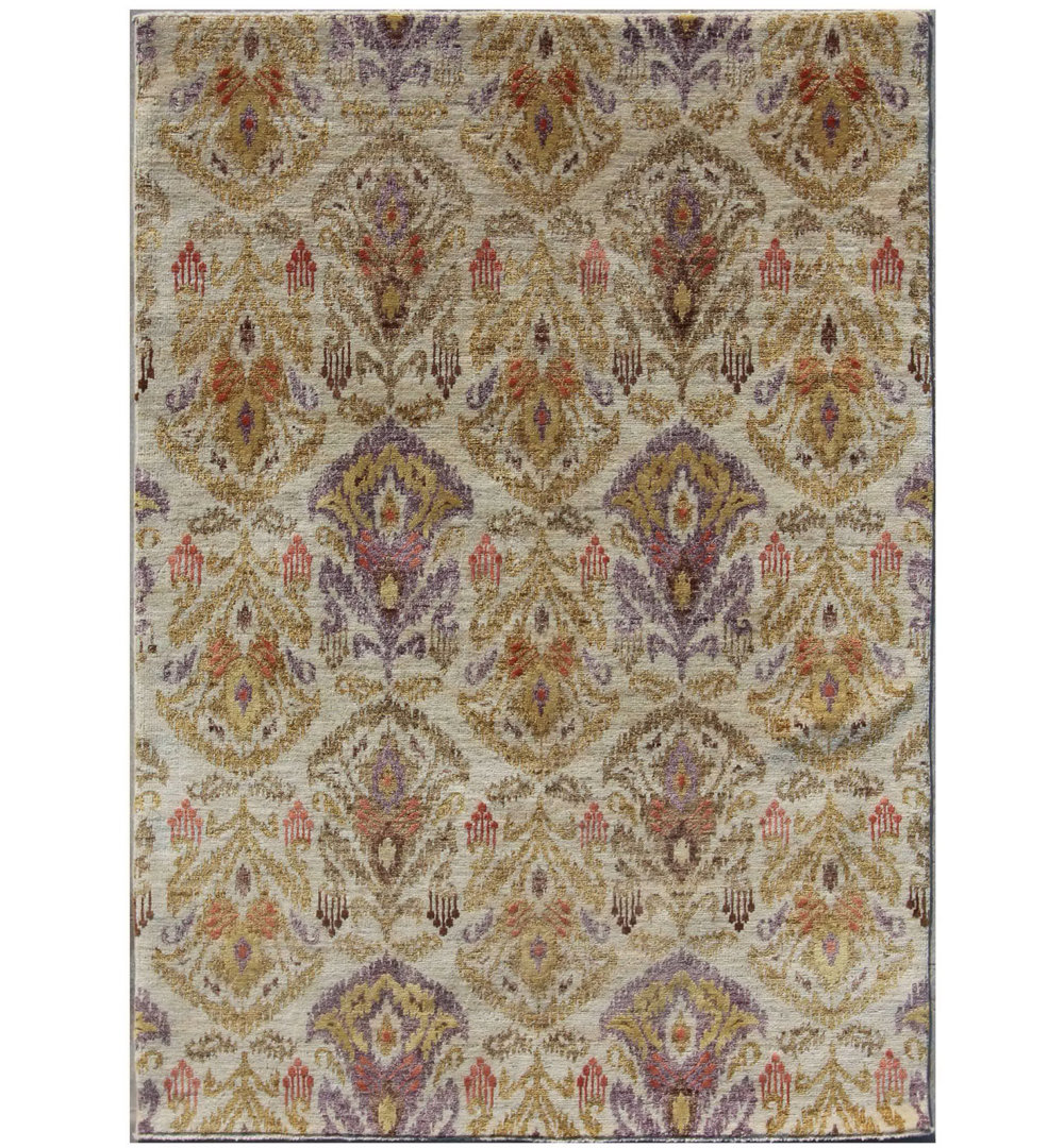 Geometric Hand Knotted Area Rug