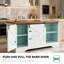 Buffet 59 po avec portes, tiroirs et tablettes, grande armoire de rangement pour la salle à manger, station café moderne