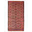 Tapis rouge Baluch unique fait à la main 3 pi 1 po x 6 pi 1 po One Of Kind