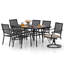 Ensemble de salle à manger d'extérieur 7 pièces Argyri avec 6 chaises et 1 table rectangulaire en métal Argyri
