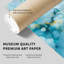«Abstract Blue Crystal Marble Geode», reproduction d'art moderne sans cadre-96442812
