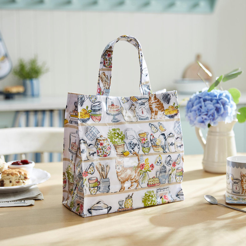 Pantry Cats 100% Cotton, PVC Coating Picnic Tote Bag