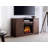 Alexander 48-In Electric Fireplace TV Stand in Weathered Brown with 18-in Electric Firebox Heater