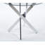 Ensemble de salle à manger 5 pièces avec plateau en verre, pieds en métal et 4 chaises-129213207-114868405