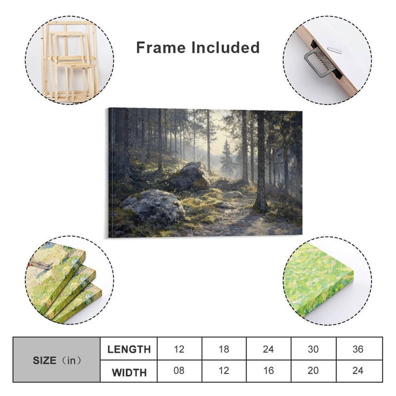 Art mural sur toile encadré 12 "x 18", prêt à être accroché, 12 po x 18 po