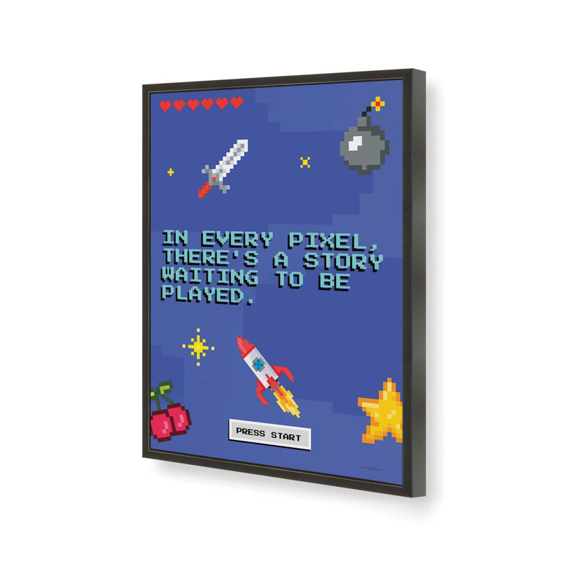 «In Every Pixel» par Seven Trees Design, reproduction d'art, L 36 x H 48, Noir, Impression encadrée