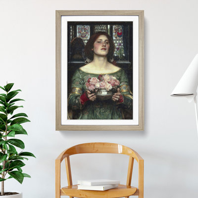 Girl with Flowers by John William Waterhouse - Picture Frame Painting