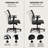 HON Ignition 2.0 Low-Back Mesh Task Chair, Advanced Tilt, Black Frame, Onyx-120541931-120541925-120541927
