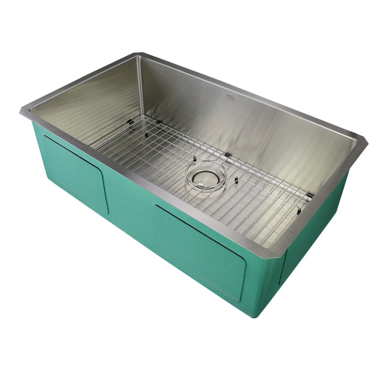 Diamond 31.5'' L Single Bowl Stainless Steel Kitchen Sink, 16-Gauge