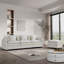 Canapé modulaire en L 108,66 "en chenille moderne avec méridienne convertible, canapé modulaire profond avec repose-pieds Comfy Cloud-121356802