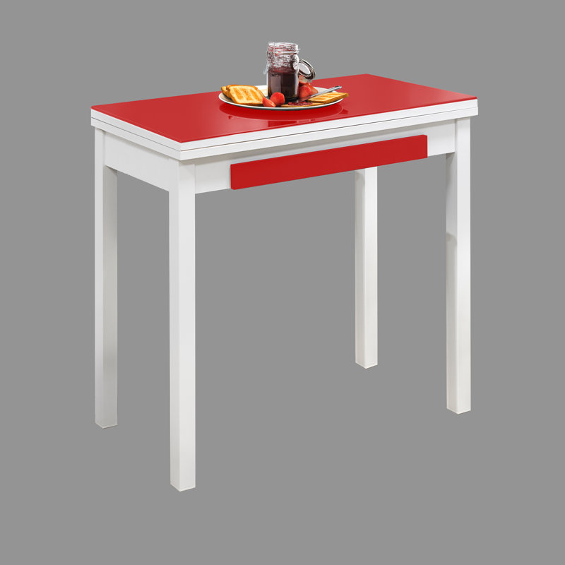 Praneeth Glass Top End Table, Black