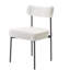 Ensemble de 2 chaises de salle à manger Boucle avec dossier incurvé et pieds en métal robustes pour un confort et un style modernes.