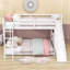 Lit superposé double en bois avec échelle, glissade et trois tablettes Caloundra-358965467