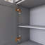 Lit mezzanine simple à structure en bois avec armoire de rangement, tiroir et bureau coulissant-567385165