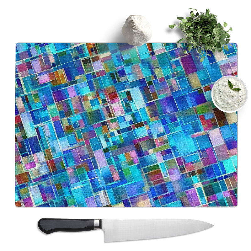 Pixel Pattern Vol.3  Glass Chopping Board