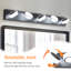  Éclairage pour meuble-lavabo à DEL 5 lumières à intensité variable, barre de salle de bain noire pour salle de bain, miroir de meuble-lavabo et salon-107041925-107041924