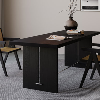 Table de salle à manger rectangulaire noire