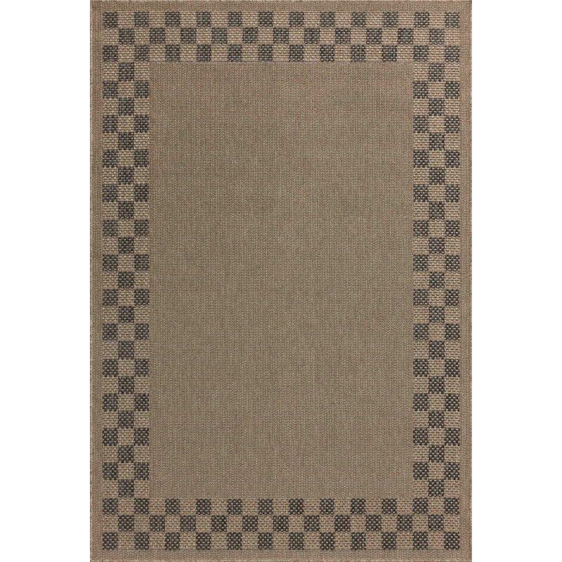 Tapis intérieur / extérieur naturel / gris anthracite Chris Loves Julia x Loloi Providence, Rectangle 8 pi 6 po x 12 pi