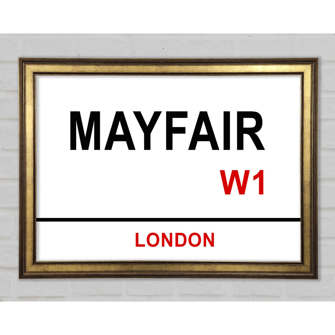 Mayfair Signs - Einzelne Bilderrahmen Kunstdrucke