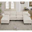 Canapé modulaire, ensemble de canapé en U en forme de nuage confortable, 6 places, 2 coussins d'accoudoirs, canapé modulaire convertible, salon, appartement, chenille (2 repose-pieds mobiles) (modulaire)-705878414
