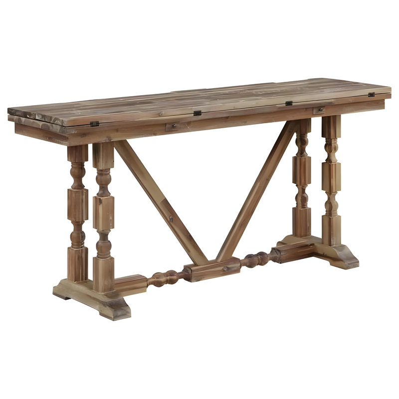Vail Flip-Top Console Table Multi Brown