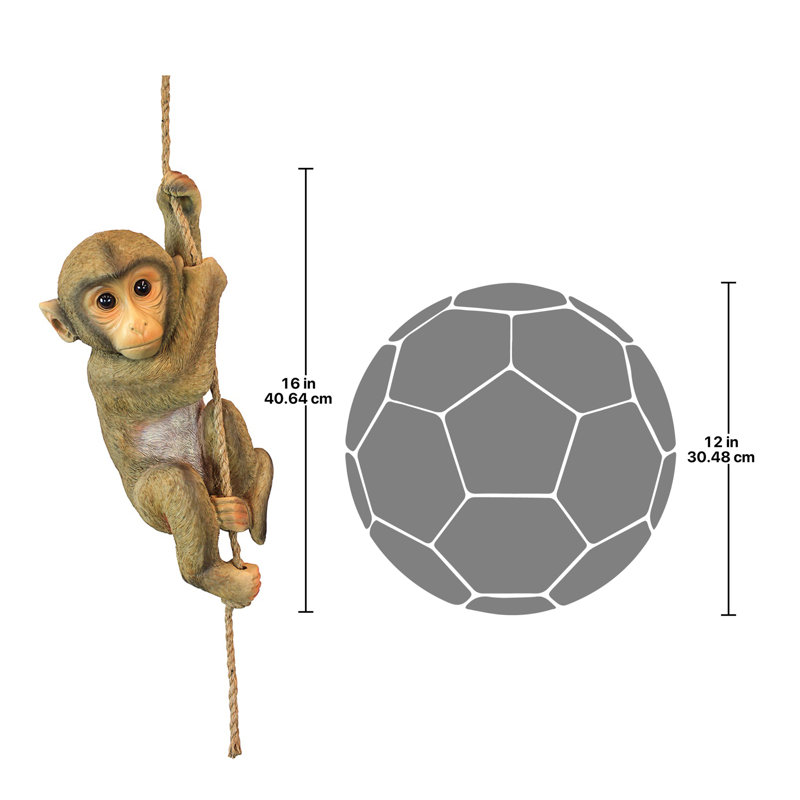 Statue bébé singe suspendu Chico le chimpanzé
