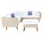 Chicago Wood 6 - Person Patio Conversation Set with Cushions-1605253649