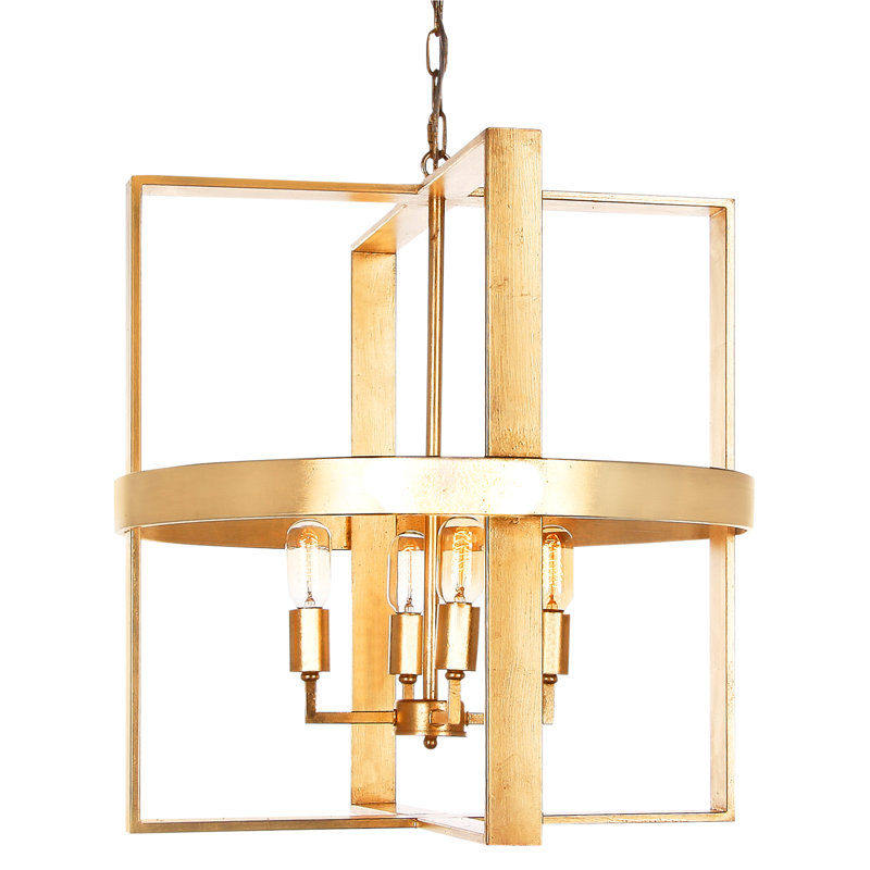 Manhattan 4 - Light Lantern Square / Rectangle Pendant, 24" H x 24" W x 24" D