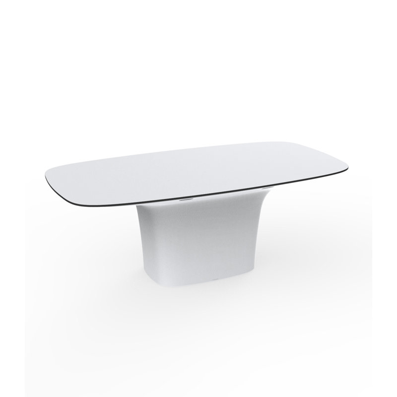Table de salle à manger à piédestal UFO 77,75 po, Blanc