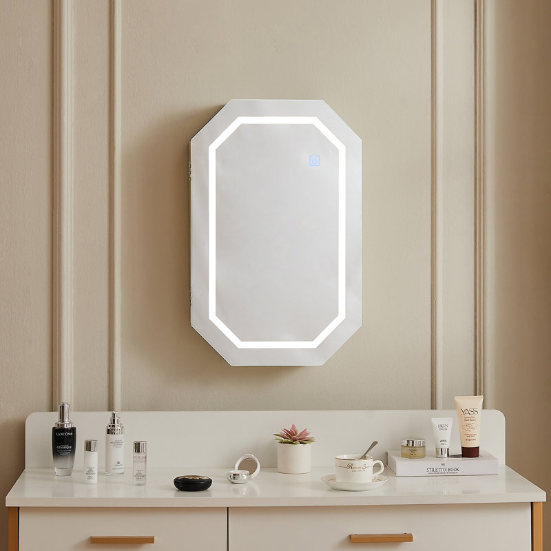 Door Hanging Jewelry Organizer VECELO LED Jewelry Cabinet, Wall