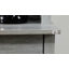Buffet de cuisine 63,5 "avec huche, armoire de rangement garde-manger avec 4 tablettes, tiroirs, portes en verre encadrées, comptoir ouvert pour micro-ondes, gris cendré