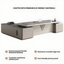Bureau de direction en L 110,24 po gris avec serrures à combinaison-587062174