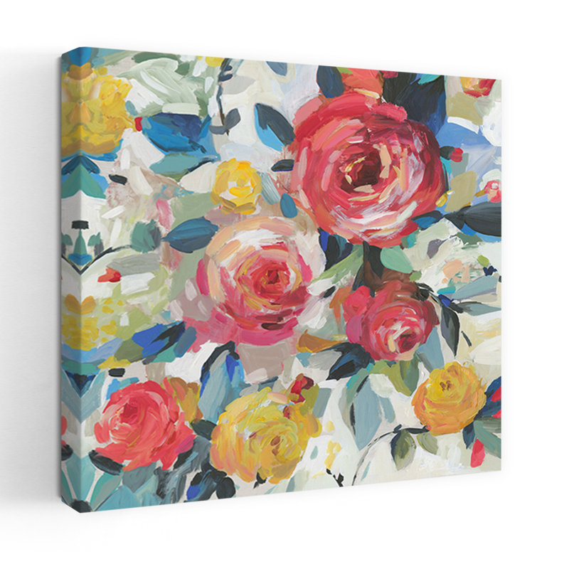 Roses rouges, romantique, fantaisiste, fantaisiste, art printanier, H 18 po x l 18 po