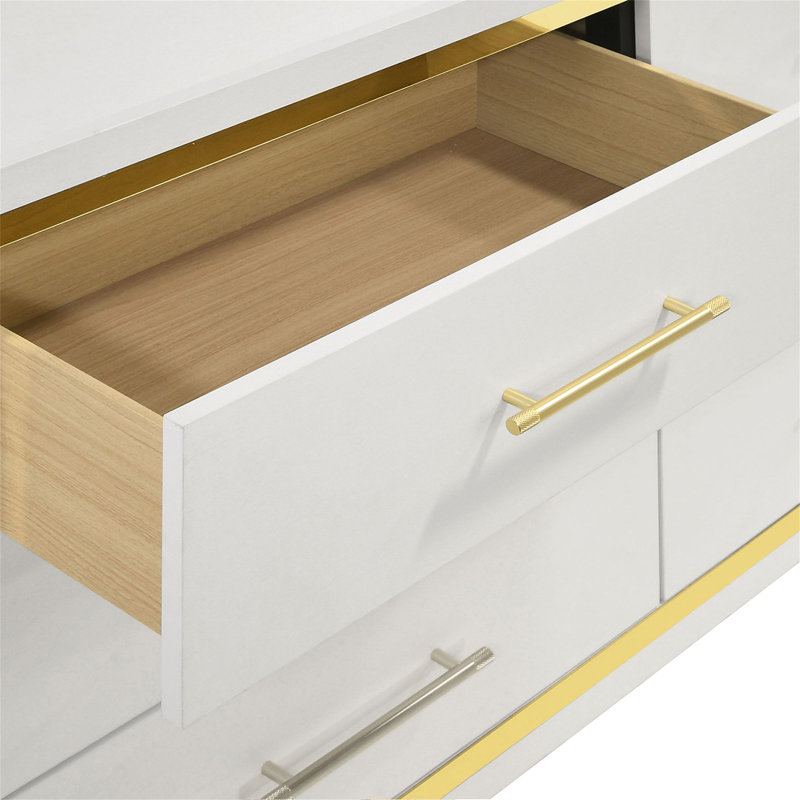 Commode 6 tiroirs avec miroir Malcolm