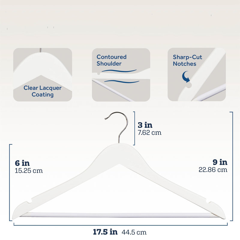 Wood Standard Hanger, White