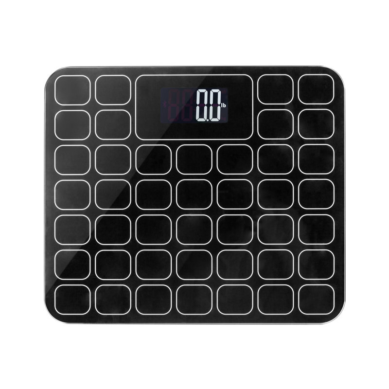 Ultra Thin, Black Grid Scale with Easy To Read LCD Display - Auto Step On