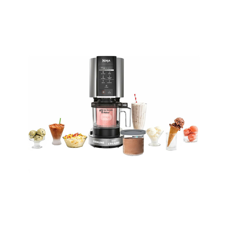 Ninja Creami Silver 0.5 qt Ice Cream Maker 18.39 in. H X 8.58 in. W X 17.44 in. L