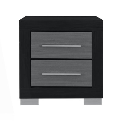 Table de chevet moderne à deux tons avec tiroirs spacieux