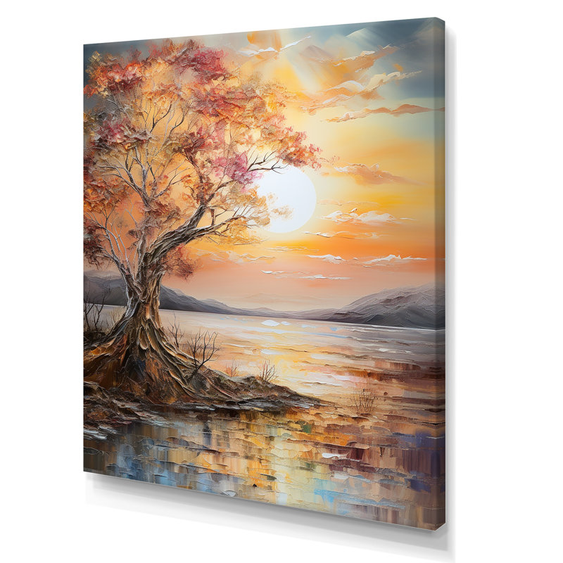 Sunrise Charm liquide Art III, H 32 po x l 24 po x P 1 po, Toile tendue