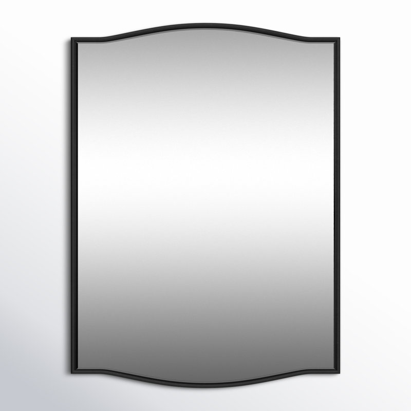 Meagan Rectangle Mirror, Black, 24" x 18"